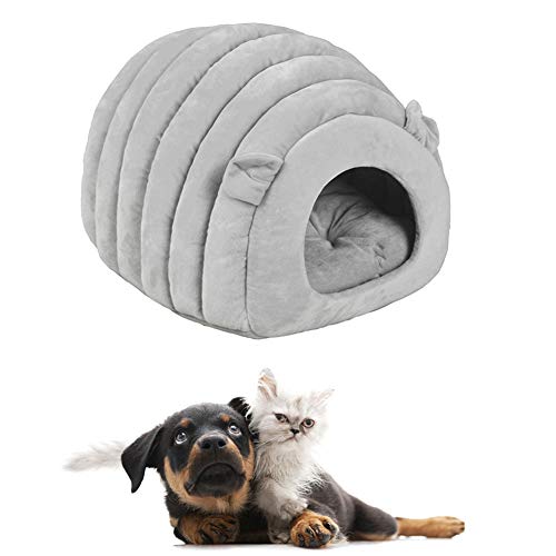 KunLS Cama Perro Pelo Cama Perro Camas para Gatos Mascotas Perros Accesorios Accesorios Perros Suave Cama del Perro Cama De Veterinario para Perros Gray