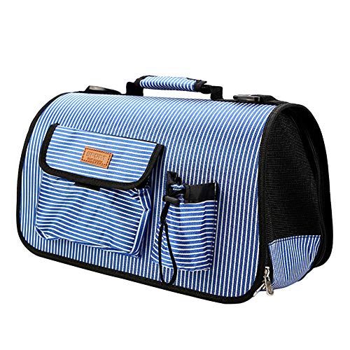 KunLS Mochila Perro Transportin Gato Trasportines Gato Cachorro Honda Portador Pequeño Perro Perro Bolsas para Perros Pequeños Viajes De Mascotas De Portador Blue,m