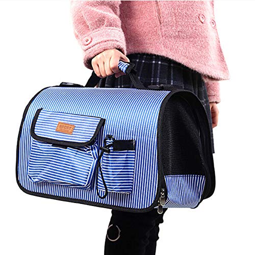 KunLS Mochila Perro Transportin Gato Trasportines Gato Cachorro Honda Portador Pequeño Perro Perro Bolsas para Perros Pequeños Viajes De Mascotas De Portador Blue,m
