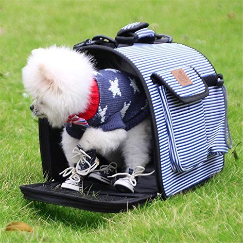 KunLS Mochila Perro Transportin Gato Trasportines Gato Cachorro Honda Portador Pequeño Perro Perro Bolsas para Perros Pequeños Viajes De Mascotas De Portador Blue,m