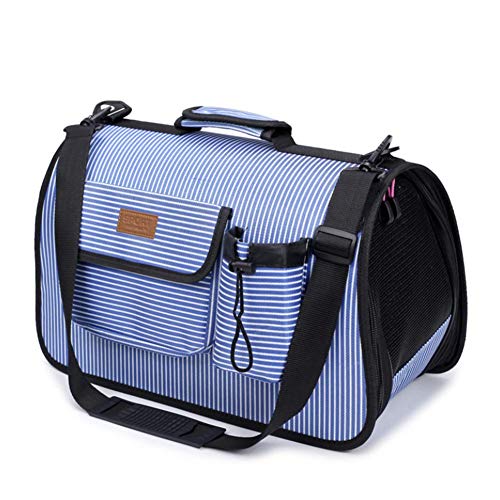 KunLS Mochila Perro Transportin Gato Trasportines Gato Cachorro Honda Portador Pequeño Perro Perro Bolsas para Perros Pequeños Viajes De Mascotas De Portador Blue,m