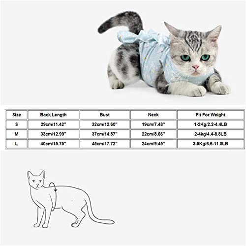 KunLS Pijamas para Perros Pequeños Ropa para Gatos Pequeños Perro médico Chaleco Traje Corporal para Perro después de la cirugía Perro recuperación Trajes Pink,S