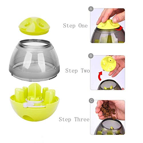 LaMei Yang Vaso Alimentador automático para Mascotas, Juguetes para Pelotas de Hospitalidad para Perros y Gatos, Mejora la interacción del coeficiente Intelectual, para Todo Tipo de Animales pequeños