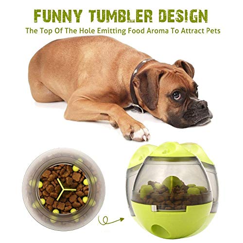 LaMei Yang Vaso Alimentador automático para Mascotas, Juguetes para Pelotas de Hospitalidad para Perros y Gatos, Mejora la interacción del coeficiente Intelectual, para Todo Tipo de Animales pequeños