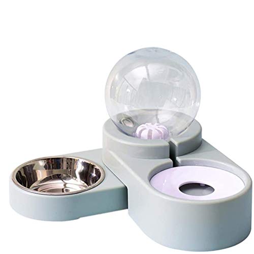 LCZ 1.8L Burbuja De Bebida para Mascotas Recipientes De Comida Alimentador Automático De La Fuente De Agua para El Gatito del Gato del Perro Recipiente De Alimentación,Azul