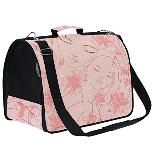 LDIYEU Linda Madre Portátil Gato Perro Cachorro Portador Gatito Pug Mochila Bolsa de Transporte Aerolínea aprobada Pet Carrier para al Aire Libre Viaje