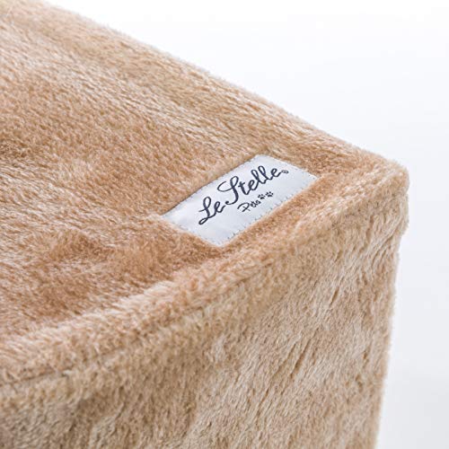 Le Stelle Rascador para gatos con caseta palo de sisal juego bolas con estante, 50 x 32 x 32 cm, varios colores (beige)
