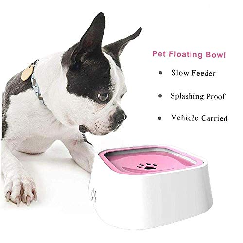 Lecez Alimentador de agua de gato y perro, ABS respetuoso con el medio ambiente ABS Material anti-tips Hombre a prueba de salpicaduras No mojado Agua grande Boca de bebida para aislar polvo, negro, ro