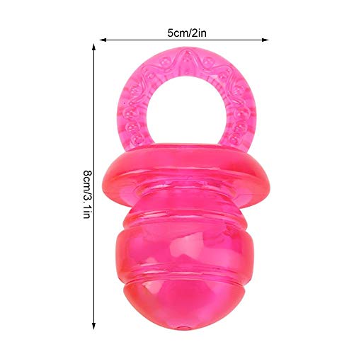 Lecxin Juguete para Perro Mascota, 2 Piezas TPR Transparente Mascota Cachorro Molar Dientes limpios Juguete Chupete masticable Jugando Juguetes de Entrenamiento para Perro Gato, sonda incorporada