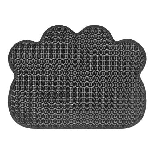 LEERAIN Garra De Oso Conformado Arena para Gatos Almohadilla, Mantel Individual para Mascotas, Panal Doble Capa Estera Filtro, Estera Alimentación, Proteger El Piso 61.5 * 46cm