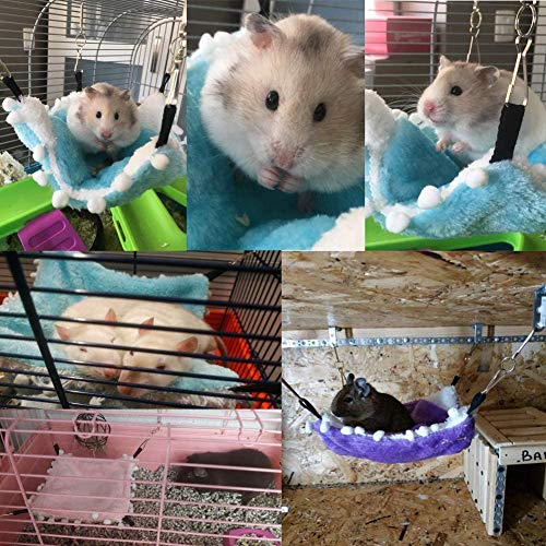 LeerKing Hamaca Simple Des Roedores para Mascotas Litera Suspendida Hamster Durmiendo Espeso Caliente Planeadores del Azúcar Conejillo de Indias Ardilla Voladora Rosa S