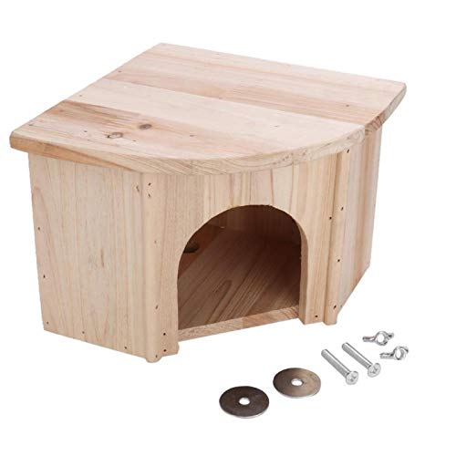 Leftwei Animal Hideout House, casa de Madera para Mascotas, Conveniente y fácil instalación Ratón de Madera Chinchilla Hamster para Mascota pequeña