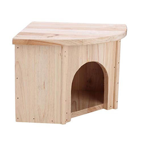 Leftwei Animal Hideout House, casa de Madera para Mascotas, Conveniente y fácil instalación Ratón de Madera Chinchilla Hamster para Mascota pequeña