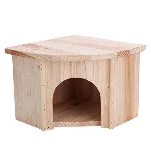 Leftwei Animal Hideout House, casa de Madera para Mascotas, Conveniente y fácil instalación Ratón de Madera Chinchilla Hamster para Mascota pequeña