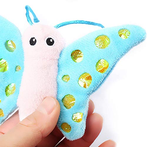 Legendog 4 Piezas Cat Catnip Toy Set Interactivo Caracol Mariposa Gato Juguete Mascota Juguete De Peluche Gato Juguete para Masticar