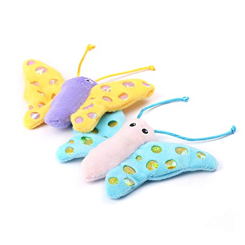 Legendog 4 Piezas Cat Catnip Toy Set Interactivo Caracol Mariposa Gato Juguete Mascota Juguete De Peluche Gato Juguete para Masticar