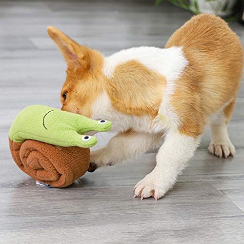 Legendog Juguete De Caracol De Peluche, Juguete Interactivo para Perros, Juguete para La DenticióN del Cachorro, para Limpiar El Diente, Juguete para Masticar para Perros De Peluche