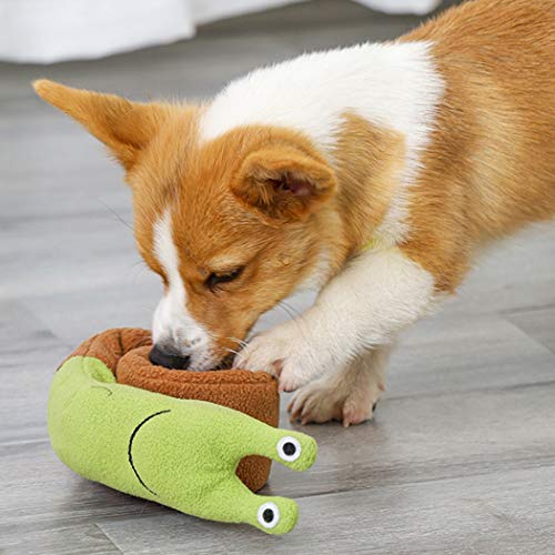 Legendog Juguete De Caracol De Peluche, Juguete Interactivo para Perros, Juguete para La DenticióN del Cachorro, para Limpiar El Diente, Juguete para Masticar para Perros De Peluche