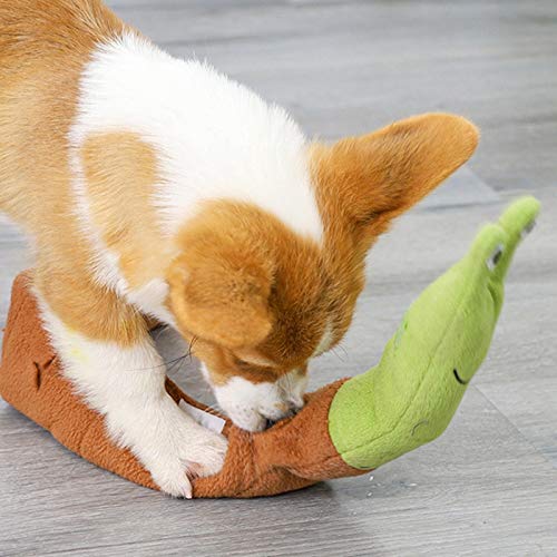 Legendog Juguete De Caracol De Peluche, Juguete Interactivo para Perros, Juguete para La DenticióN del Cachorro, para Limpiar El Diente, Juguete para Masticar para Perros De Peluche