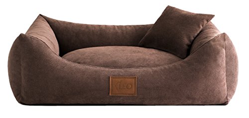 Leo4dog Sofá Sun, 6 tamaños, 4 Colores. Cama de Perro. Cojín para Perro. Perro ces (XXL-130X100, Marrón)