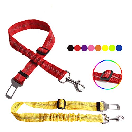 LEUM SHOP Einstellbare Hund Sicher Führt Puffer dehnbare Seil Nylon Pet Elastische Auto Sitzgurt