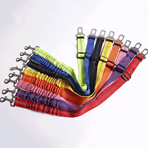 LEUM SHOP Einstellbare Hund Sicher Führt Puffer dehnbare Seil Nylon Pet Elastische Auto Sitzgurt