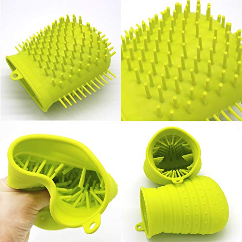 Limpiador de Huellas para Perros,Perros Lavadora Portatil,Cepillo De Limpieza para Mascotas Pet Paw Cleaner para Perros Gatos Masaje Aseo Sucio Garras, para Limpiar Pies Sucios de Mascotas