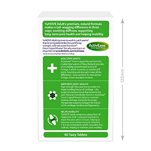Lintbells YuMOVE Dog Supplement for Stiff Dogs, 60 Tablets