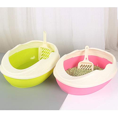 L.J.JZDY Aseo Gato Bandeja Aseo Bedpan Arena for Gatos Bandeja del Gato del Perro Caja higiénico Suministro de Peluche del Perro casero Anti-Salpicaduras Aseo Cachorro Interiores Caja de Arena