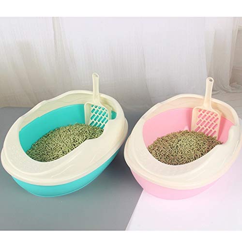 L.J.JZDY Aseo Gato Bandeja Aseo Bedpan Arena for Gatos Bandeja del Gato del Perro Caja higiénico Suministro de Peluche del Perro casero Anti-Salpicaduras Aseo Cachorro Interiores Caja de Arena
