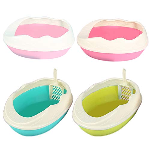 L.J.JZDY Aseo Gato Bandeja Aseo Bedpan Arena for Gatos Bandeja del Gato del Perro Caja higiénico Suministro de Peluche del Perro casero Anti-Salpicaduras Aseo Cachorro Interiores Caja de Arena
