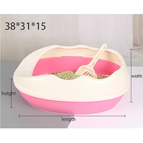 L.J.JZDY Aseo Gato Bandeja Aseo Bedpan Arena for Gatos Bandeja del Gato del Perro Caja higiénico Suministro de Peluche del Perro casero Anti-Salpicaduras Aseo Cachorro Interiores Caja de Arena
