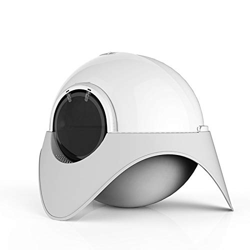 L.J.JZDY Aseo Gato Bandeja Creativa Caja de Arena del Gato de Cabina Aseo Anti Salpicaduras de Cama Felpudo Space Cat WC Cabina de plástico Pet Products Caja de Arena (Color : Gris, Size : Gratis)