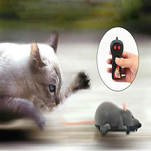 LNIEGE Ratón de Juguete de Control Remoto inalámbrico para Mascotas, Fiesta de Juguete de Control Remoto y Gato Rick, Cachorro, Juguete Divertido