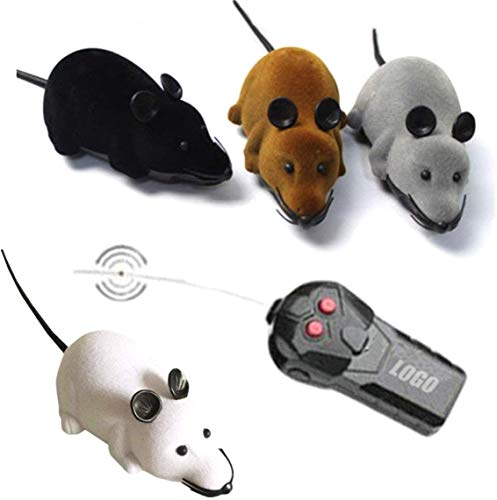 LNIEGE Ratón de Juguete de Control Remoto inalámbrico para Mascotas, Fiesta de Juguete de Control Remoto y Gato Rick, Cachorro, Juguete Divertido