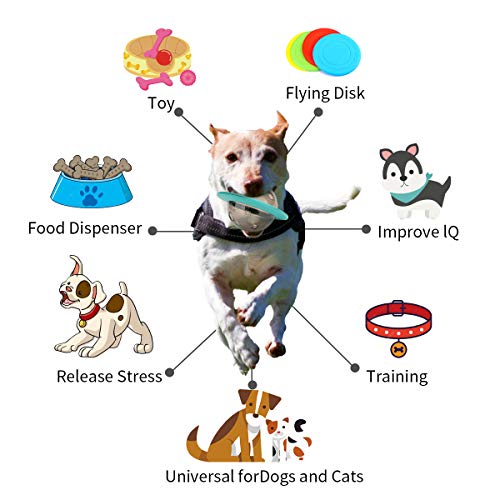 Locisne Pet Eating Treat Ball Dispensador de Comida Juguetes interactivos, Perro Gato Comida Lenta Tratar Bola Actividad Centro Alimentador Rompecabezas Juguete para Mascota Pequeña Mediana