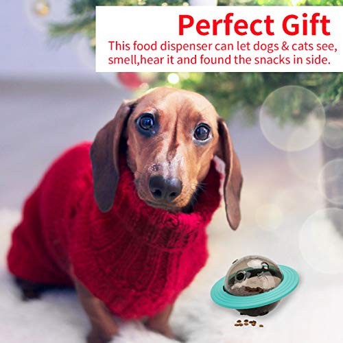 Locisne Pet Eating Treat Ball Dispensador de Comida Juguetes interactivos, Perro Gato Comida Lenta Tratar Bola Actividad Centro Alimentador Rompecabezas Juguete para Mascota Pequeña Mediana