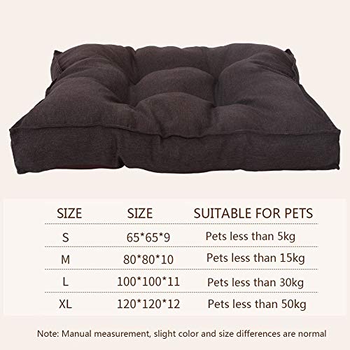 lovecabin Cojín De Colchón Lavable Y Suave Cama De Perro Mascota Mantas De Cama De Gato con Forma De Rectángulo para Interior Al Aire Libre,mobiliario,Suelos,Asientos De Coches,césped,sofásL