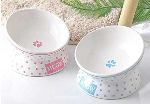 lovecabin Comedero Gato Elevado Inclinado, Comedero Gato Antivomito, Tazón De Gato Ortopédico, Material Saludable De Grado Alimenticio, Bigotes Sin Estrés, Antideslizante#3
