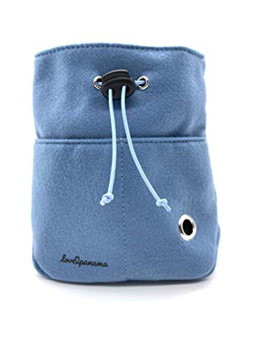 LovePanama Bolsa de entrenamiento para golosinas y bolsas de excrementos de perro, fieltro, color azul