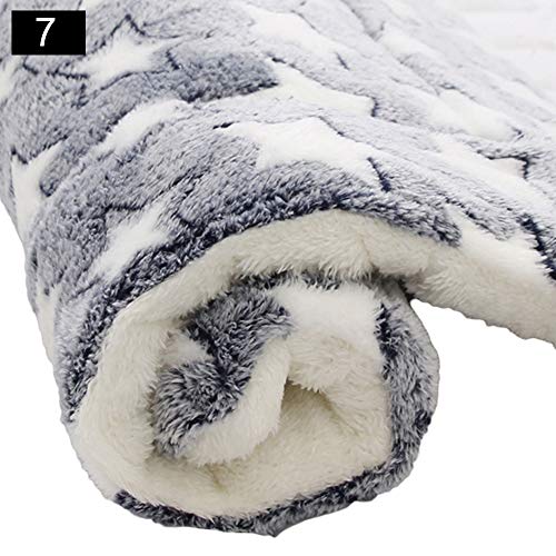 LPxdywlk Mascota Gatos para Perros Patas De Estrella Alfombrilla De Cama Manta De Vellón Cojín para Dormir Cálido Colchón Accesorios para Mascotas De Invierno 7# Los 49x32cm