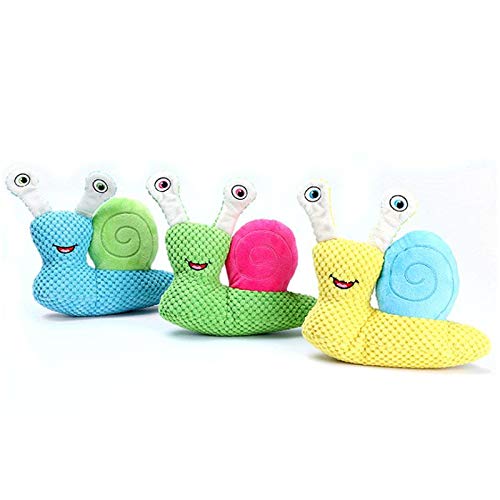 Lucheng 1 caracol de peluche resistente a los dientes, 1 unidad. Color: verde + rojo rosado. Tamaño: 23 x 22 x 7 cm. Material: peluche.