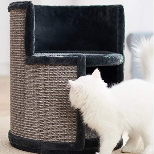LXHONG Arena para Gatos Pequeños, Plataforma De Salto Universal para Gatos De Cuatro Estaciones, Rascador para Gatos De Sisal Molido para Hospital De Mascotas, Fuerte Y Estable