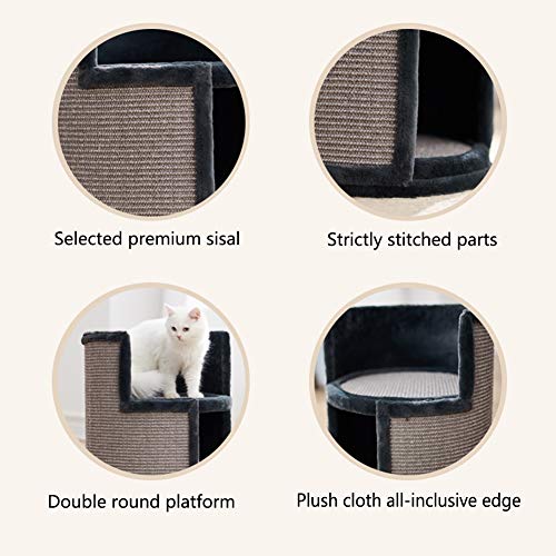 LXHONG Arena para Gatos Pequeños, Plataforma De Salto Universal para Gatos De Cuatro Estaciones, Rascador para Gatos De Sisal Molido para Hospital De Mascotas, Fuerte Y Estable