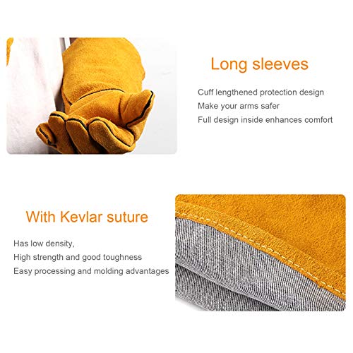 LY-Rack Guantes para manejo de Animales Guantelete de protección Engrosada Anti-mordidas/arañazos, Guantelete de hámster Erizo Planeador del azúcar, para Perro Gato Loro Serpiente Lagarto