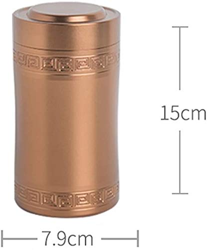 LZCMN Urnas para Cenizas La cremación Cubos de animal doméstico del metal sellada cenizas de la cremación de mascotas urna for las cenizas de gatos y perros pequeños recuerdos for mascotas Medio Human