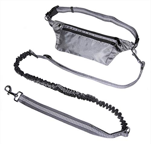 M2line Correa para Perros a Manos Libres Elástica y Extensible Correr Ajustable De Larga Longitud Reforzada Accesorios Juegos Educativos y Entrenamiento Bolsa y Cinturón De Seguridad