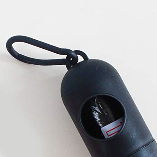 MagiDeal Dispensadores de Bolsas de Plástico para Caca de Perro + Bolsas para Desechos de Mascotas - Negro