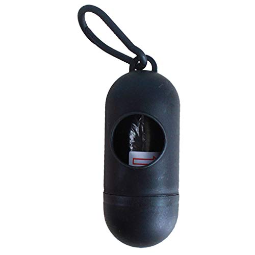 MagiDeal Dispensadores de Bolsas de Plástico para Caca de Perro + Bolsas para Desechos de Mascotas - Negro