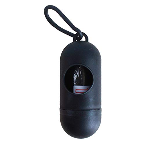 MagiDeal Dispensadores de Bolsas de Plástico para Caca de Perro + Bolsas para Desechos de Mascotas - Negro